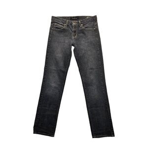 Calvin Klein Skinny Stretch Jeans Pockets Black Washed Denim Womens Sz 6 (31x30)